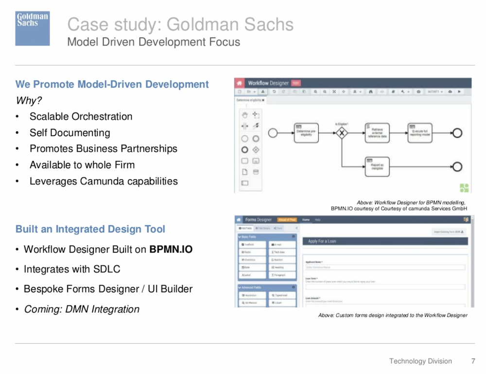 Goldman Sachs internal workflow platform overview
