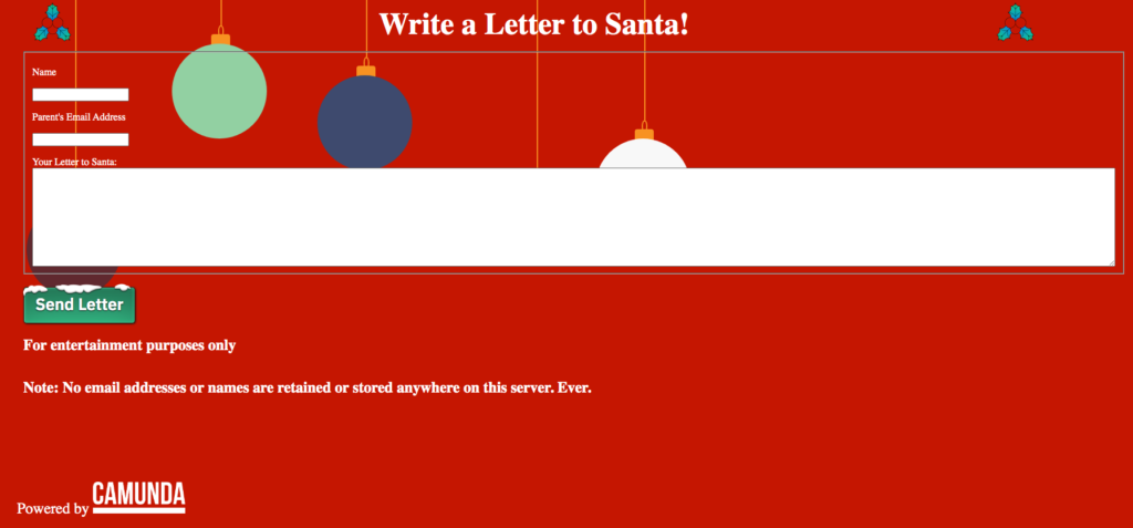 Write a letter to santa