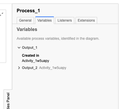 process variables screenshot