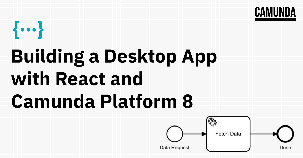Title image for Building a Desktop App with React and Camunda Platform 8