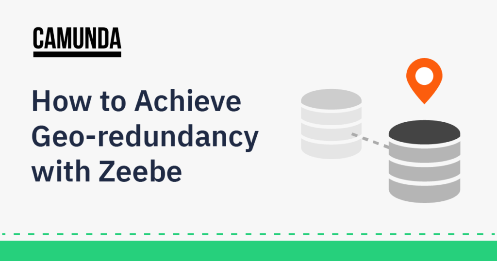 A white graphic that reads "How to Achieve Geo-redundancy with Zeebe"