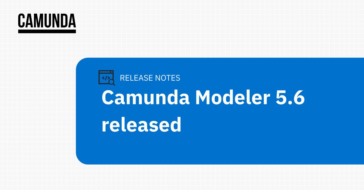 Camunda Desktop Modeler 5.6 released