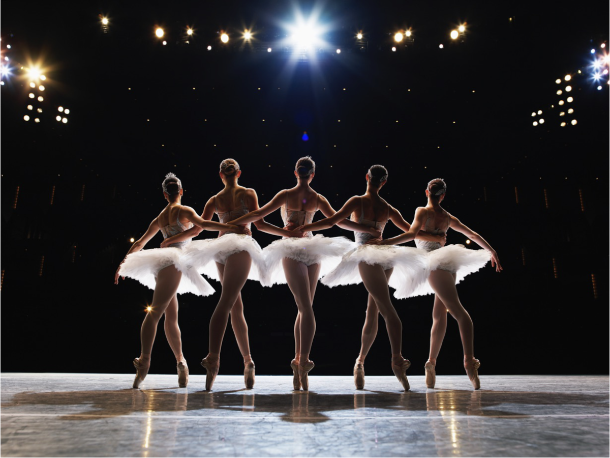 Choreographed ballet dancers