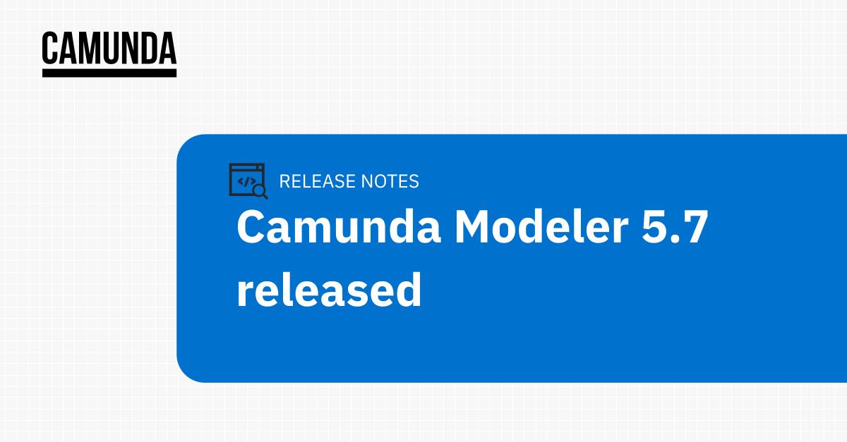 Camunda Desktop Modeler 5.7 released