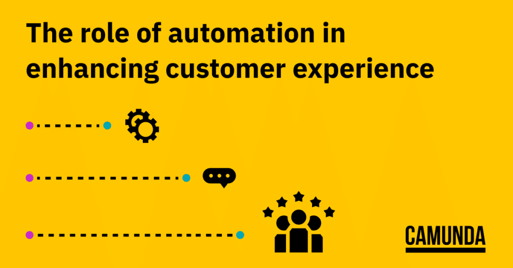 Black and yellow banner reads The role of automation in enhancing customer experience