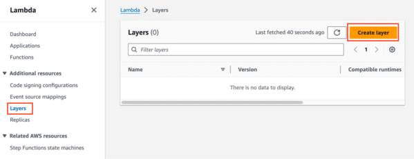 Sidebar showing Layers menu selected and Create Layer button