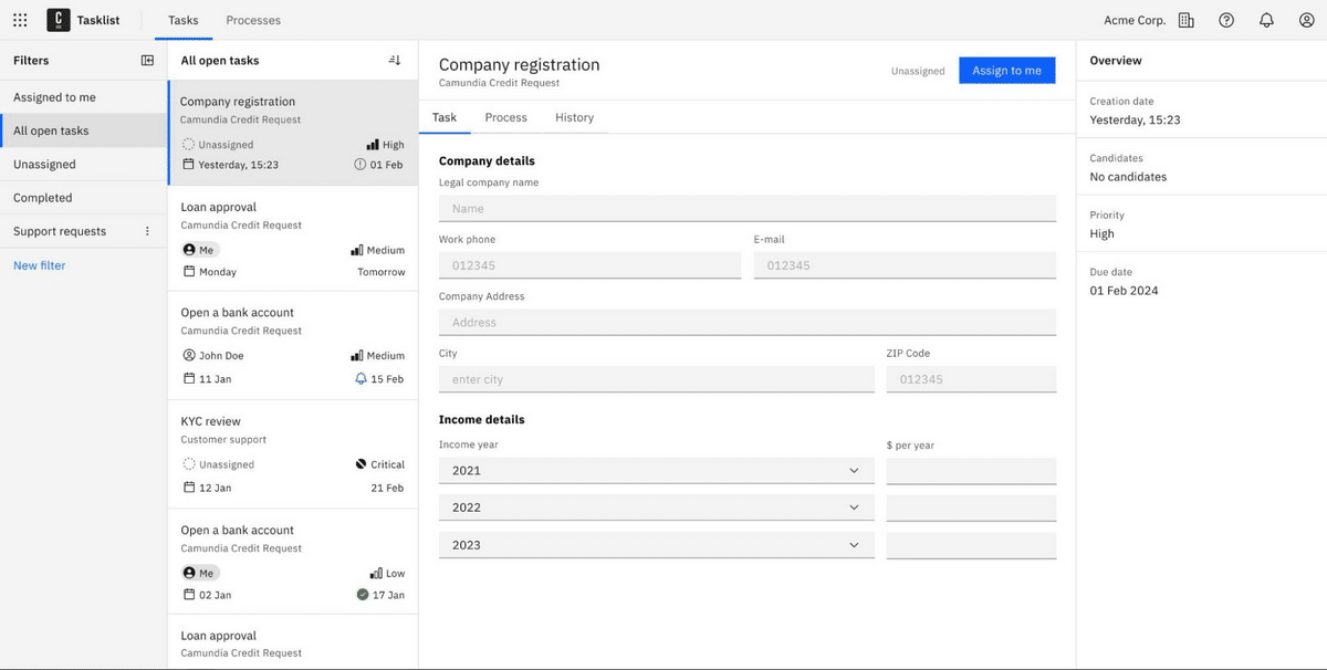 Task priorities in Tasklist