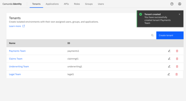 Multi-tenancy with Camunda 8