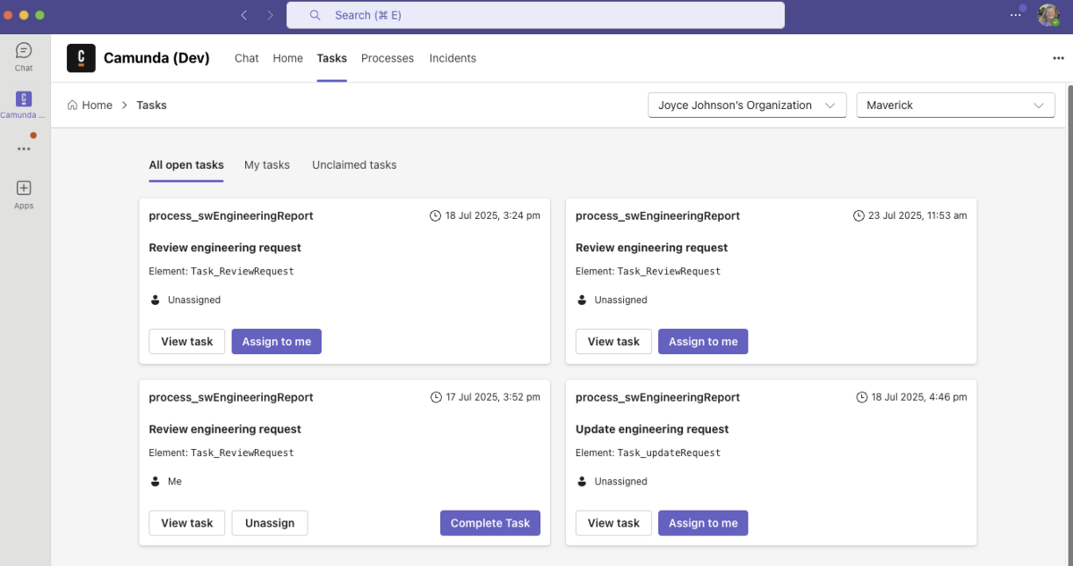 Camunda + Teams: Real-Time Process Insight Where You Collaborate | Camunda
