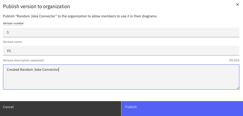 Connector-template-version-information