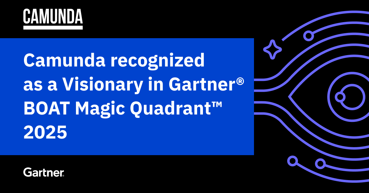 Camunda recognized as a Visionary in Gartner® BOAT Magic Quadrant™ 2025