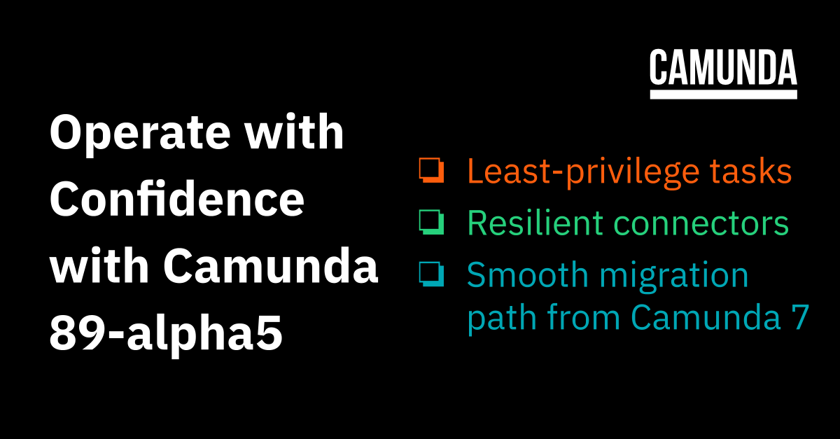 Operate with Confidence with Camunda 8.9-alpha5
