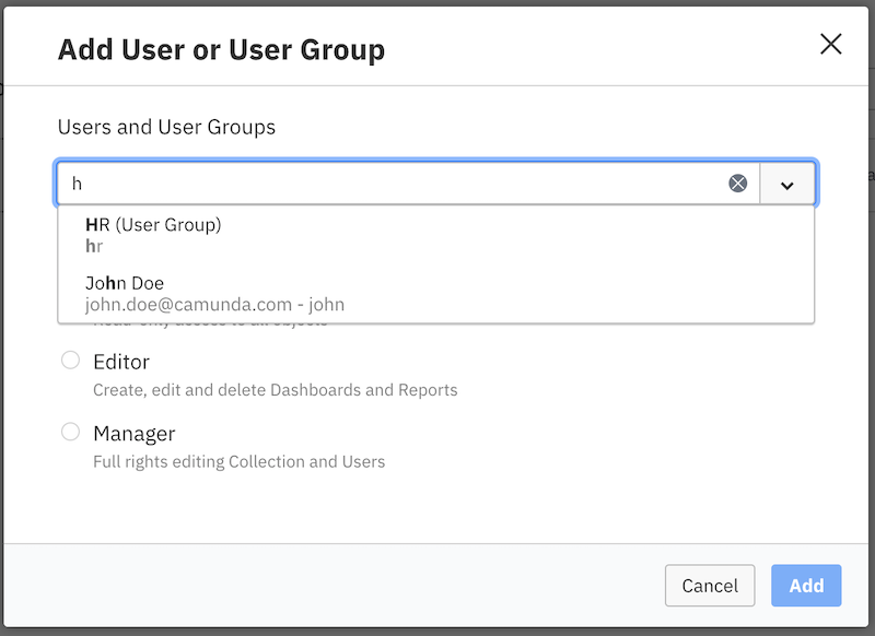 Collections User Group Search