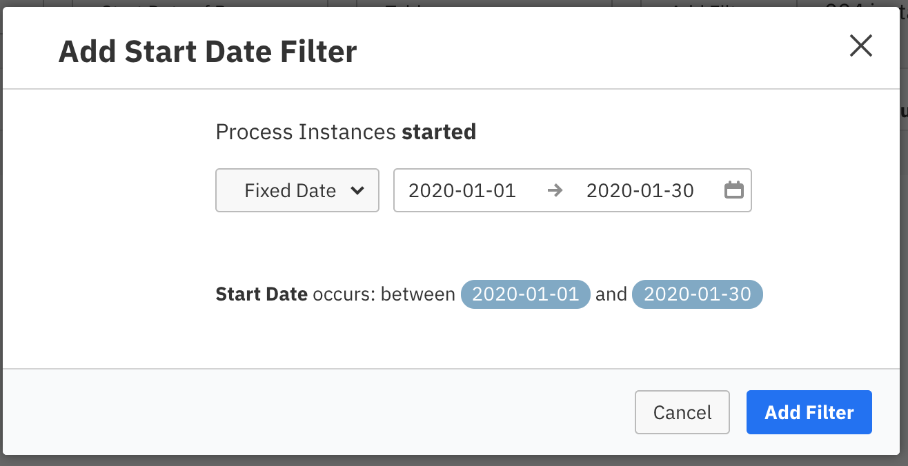 fixed period date filter