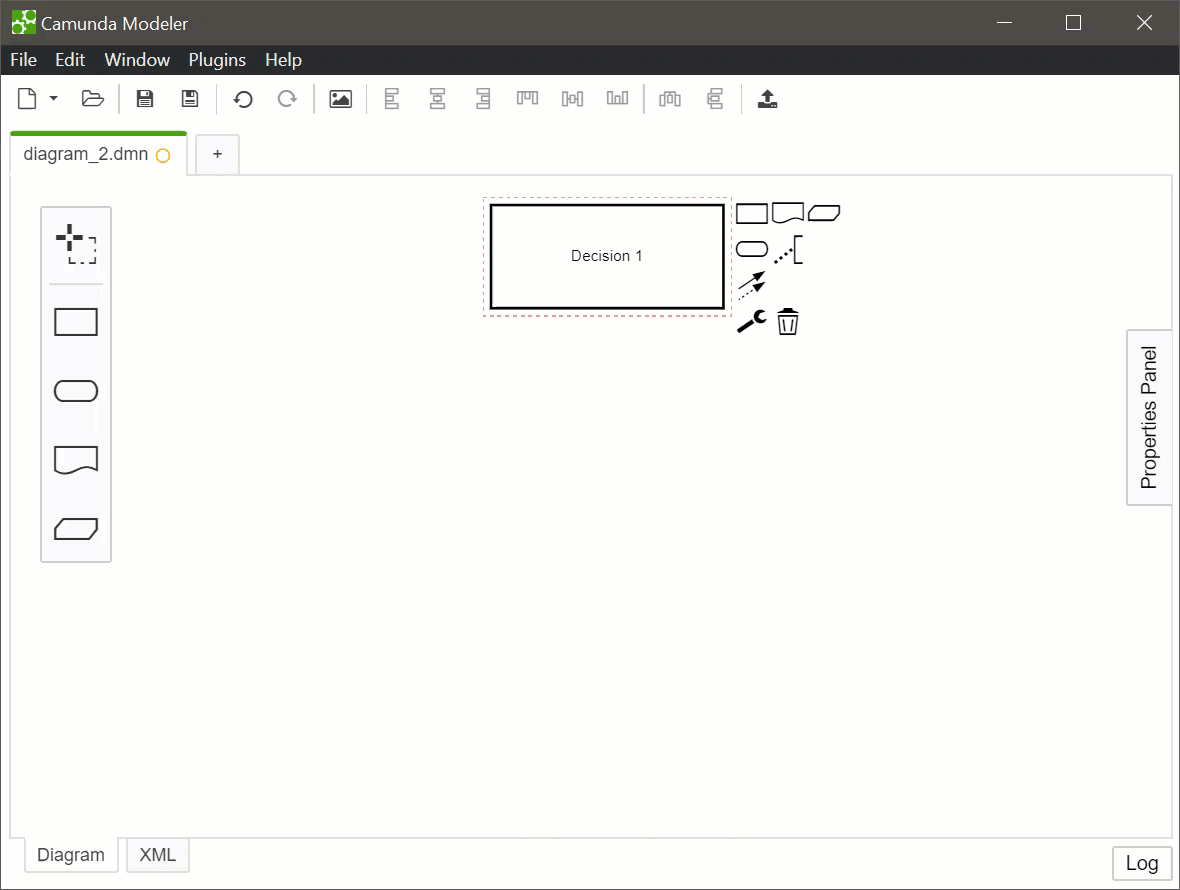 DRD diagrams are automatically laid out top to bottom