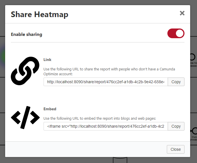Share heatmap window