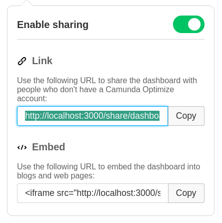 enable sharing