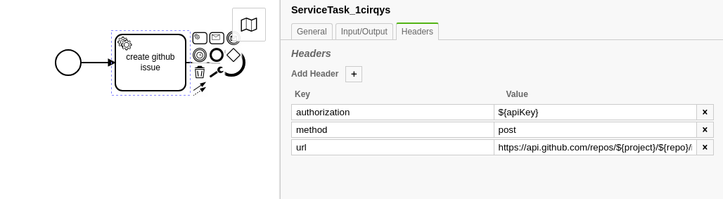 Set variables for an HTTP worker service task